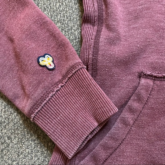 Classic TNA Zip-Up Hoodie, in a Rich Burgundy Color. - Picture 9 of 16